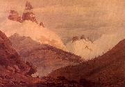 John Robert Cozens Between Chamonix and Martigny Spain oil painting artist